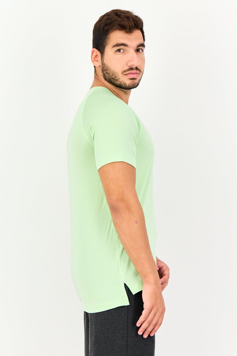 Adidas Men Slim Fit Short Sleeve Training T-Shirt, Mint Green - Image 4